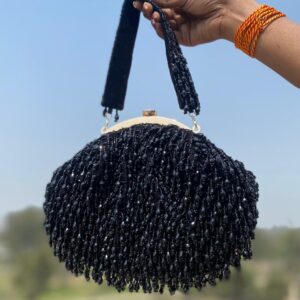 Batua Bag with Detachable Handle - Black